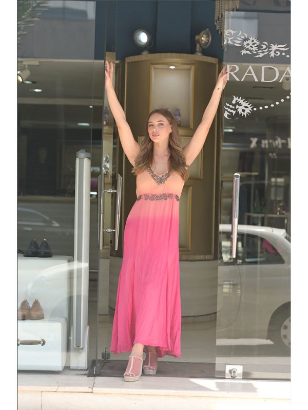 robe twinset rose