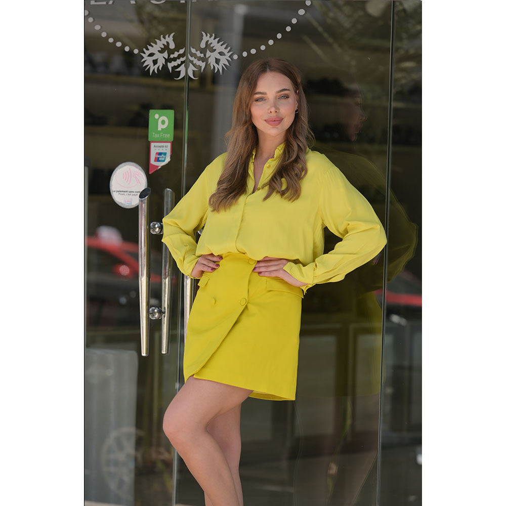 CHEMISE ET JUPE JAUNE_JIJIL 3